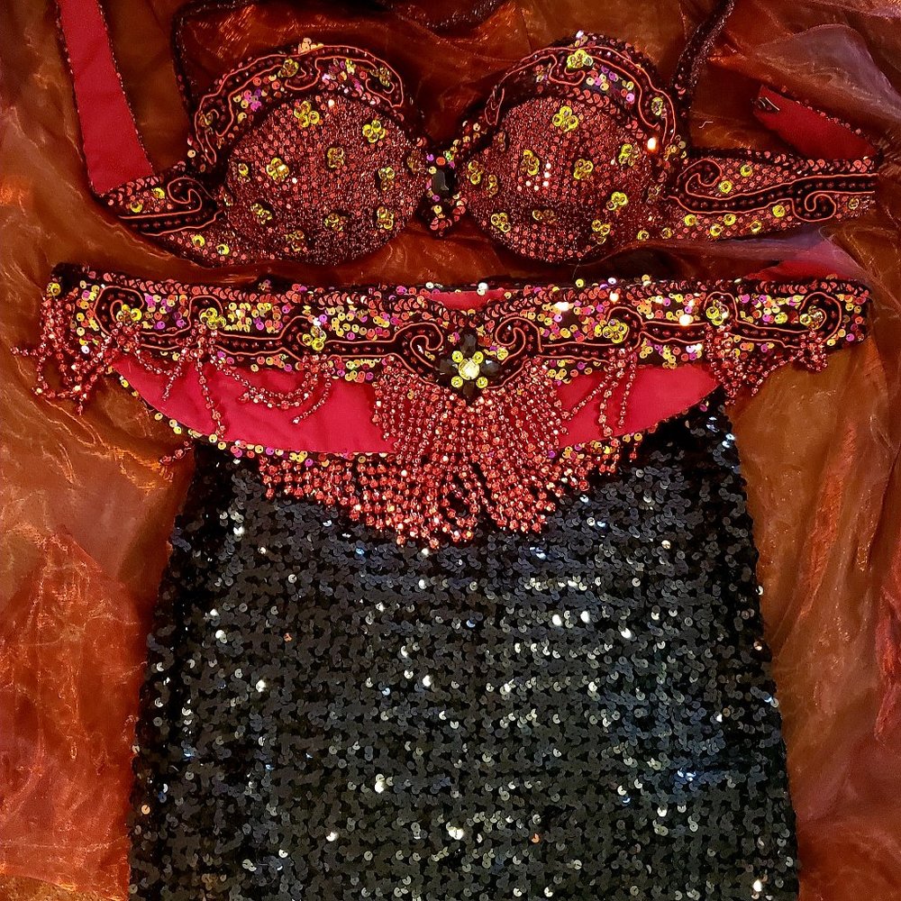 Custom Handmade Belly Dance Costume